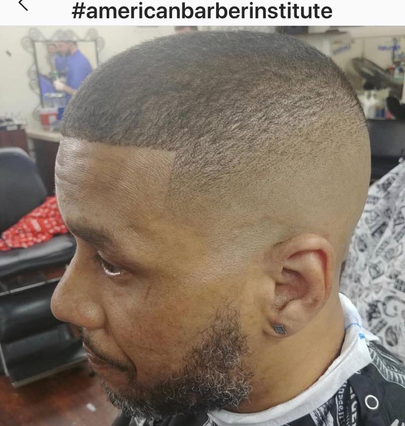 Finished fade haircut close-up